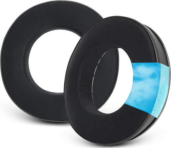 GVOEARS Cooling Gel Ear Pads, Replacement Cushions for Beyerdynamic DT770, DT880, DT990, Sport Fabric Exterior, Black