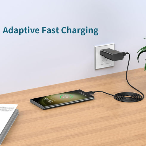 Type C Fast Charging Charger, Android Phone Charger with 8FT USB Type C Cable for Samsung Galaxy S23/S23