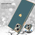 iPhone 13 Case, Square Luxury Plating Gold for Women Girls, Cute Love Heart Pattern Cover - Grey