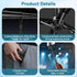 Dayinkes 4-in-1 360 225 Phone Tripod Stand with Clip, Extendable Selfie Stick with Rotation & Tilt, Portable Foldable