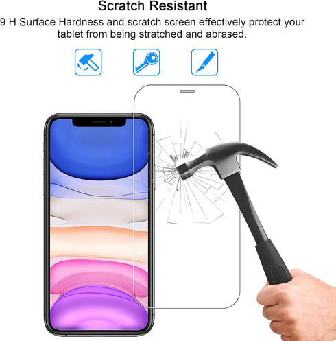SIBEITU 3 Pack Screen Protector for iPhone 11 with Camera Lens Tempered Glass Protector, Case Friendly