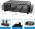 gianotter Desk Computer Monitor Stand Riser with Drawer and 2 Pen Holders, Black Desk Organizer for Office
