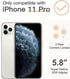 ICEDIO iPhone 11 Pro Case with Screen Protector, Clear with Colorful Floral Patterns, Slim Fit Acrylic Cover