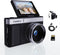 Frelisty Black Digital Camera with 2" Flip Screen for Selfie, 1080P Point and