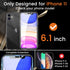 3+3 Pack Privacy Screen Protector for iPhone 11 6.1-Inch with 3 Pack Camera Lens Protector, Anti Spy Tempered Glass Film 9H Hardness Bubble Free Case Friendly