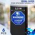 6 3.3 3.3 Security Camera Stickers Pcs for Doors and Windows - x in Warning Surveillance Decals, Self-Adhesive Hexagon
