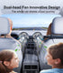 5V/ 12V /24V Long Arm Dual Head Car Cooling Fans for Back Seat for Kids, Usb Car Backseat Headrest Fan for Baby Rear