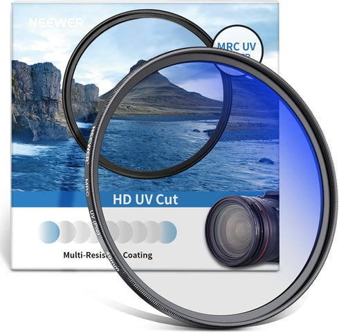 NEEWER 49mm MRC UV Protection Filter, 30 Layer Multi Resistant Nano Coatings, HD Optical Glass, Ultra Slim Frame