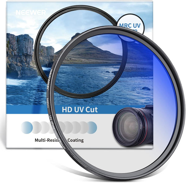 NEEWER 49mm MRC UV Protection Filter, 30 Layer Multi Resistant Nano Coatings, HD Optical Glass, Ultra Slim Frame