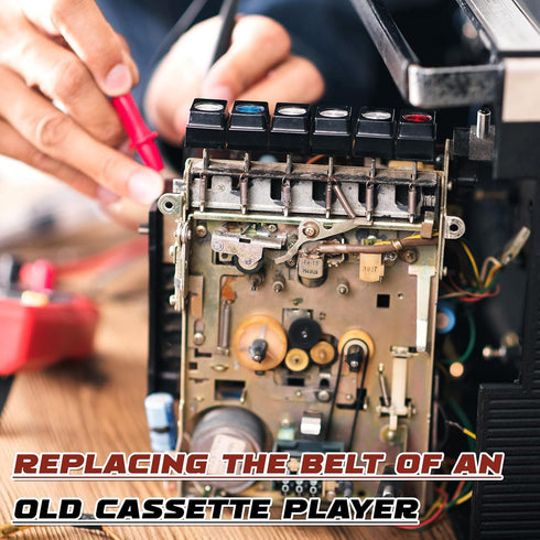 100 40-135 mm Cassette Cassette Drives(1mm Kanayu Pcs Recorder Rubber Belts Square Tape Machine Repair Maintenance Mix