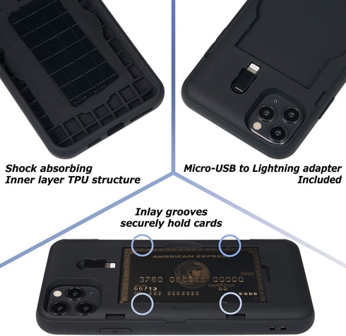 TORU CX PRO Wallet Case for iPhone 11 Pro Max | Protective Shockproof Cover with Hidden Card Holder