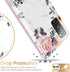 Esdot Case for Samsung Galaxy S20 FE, Built-in Screen Protector, Fashionable Designs for Women, Pink Flowers