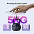 Electric Suction Power Bank, 5000mAh Wireless Charger, 22.5W Fast Charging, USB-C Cable, for iPhone 15/14/13/12, Purple