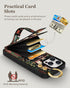 Petitian 15 15 for iPhone Pro Wallet Case - Women Girls Cute Girly Aesthetic Unique Design Leather Credit Card Holder