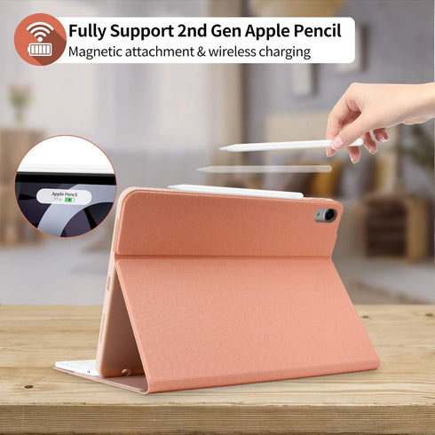 KBCASE Keyboard Case for iPad Air 11-inch (M2) 2024, Detachable Bluetooth Keyboard Tablet Case with Pencil Holder