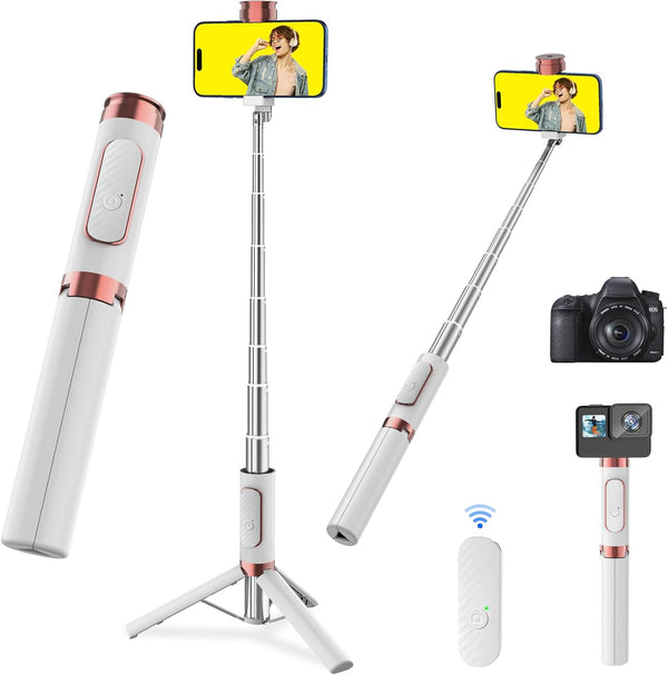 colorlizard CellphoneTripod with Remote, Aluminum Alloy Selfie Stick Tripod, Best Foldable Mini Extendable