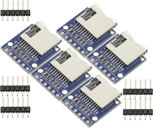 GODIYMODULES 5Pcs TF Micro SD Card Module Mini SD Card Module Memory Module