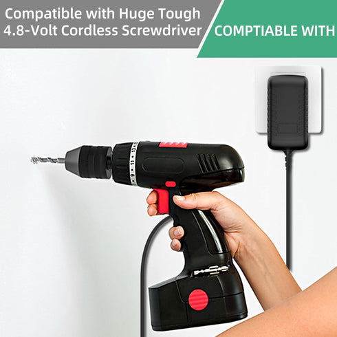Hyper Tough AC Adapter Charger for AP00979J 44216 AQ70008G 4.8-Volt Cordless Screwdriver
