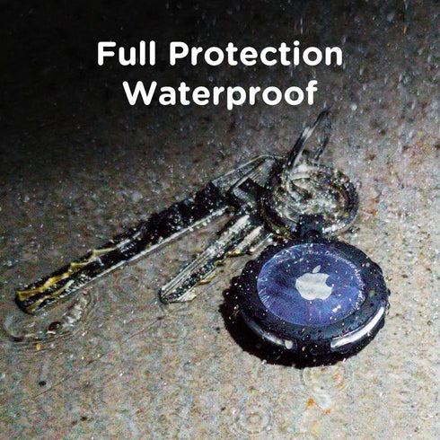 Compatible with AirTag Case Keychain, IPX8 Waterproof Holder, Silicone AirTags Cases with Key Ring