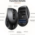 UGREEN 2.4GHz 1600 Wireless Mouse Ergonomic DPI USB Receiver Compatible with Windows Mac Linux Chromebook Laptop PC
