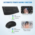 Wireless Keyboard and Mouse Combo, Full-Sized 2.4GHz Wireless Keyboard with Optical Mouse for Windows, Mac OS,