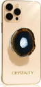 CRYSTALFY Grips by Brown Pattern Agate Round Shape Magnetic Crystal Phone Grip Holder