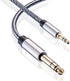 Tiierzon 1/8 1/4 25Ft, 6.35mm 1/4" 3.5mm 1/8" Amplifiers(25Ft) to Stereo Cable Male to Male TRS Bidirectional Stereo