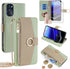 Asuwish Wallet Phone Case for Motorola Moto G 5G 2022 - Green, with Screen Protector, Mirror Flip, Card Holder & Strap.