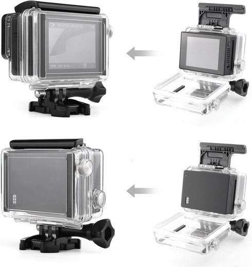 SOONSUN Standard Waterproof Case Dive Housing for GoPro Hero 4 Black, Hero 4 Silver, Hero 3+, Hero 3 Cameras with