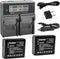 Kastar LCD Dual Fast Charger & 2 x Battery Replacement for Panasonic DMW-BLE9, DMW-BLE9E, DMW-BLE9PP, DMW-BLG10 Cameras