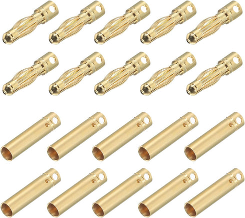 MECCANIXITY 10 Pairs Banana Plugs Connector, 4mm Male Female Banana Plugs for Speaker Wire, RC Battery, ESC Motor