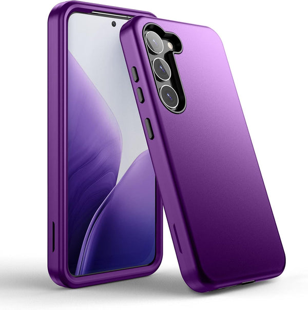 WeLoveCase Galaxy S23 5G Heavy Duty Protection, Hybrid Shockproof TPU Bumper, Full Body Cover - 6.1 Inch, Purple
