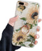 Qokey Flower Pattern Case for iPhone 7 Plus/8 Plus, 5.5 inch Cute Stand Design with 360 Degree Rotating Ring Holder