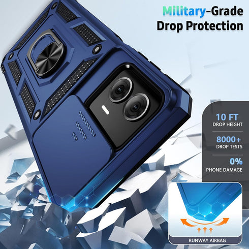 Weycolor 10 FT Military Grade Drop Protection Case for Moto G Power 5G 2024, with Camera Lens Cover & HD Screen