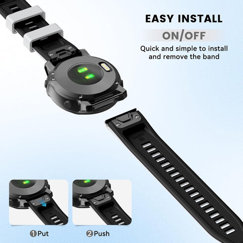 OVERSTEP Compatible with Garmin Fenix 7 Band, 22mm Wide Soft Replacement Strap for Fenix 5, 6, 7 Smart Watch