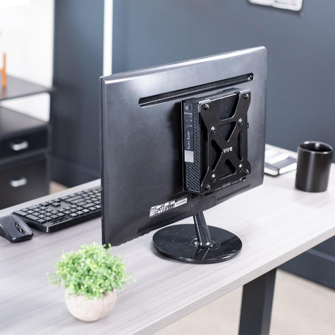 VIVO Mount-DLMM2 Behind Monitor Mini PC VESA Mount Designed for Dell OptiPlex Micro CPU, Monitor Arm Computer Holder