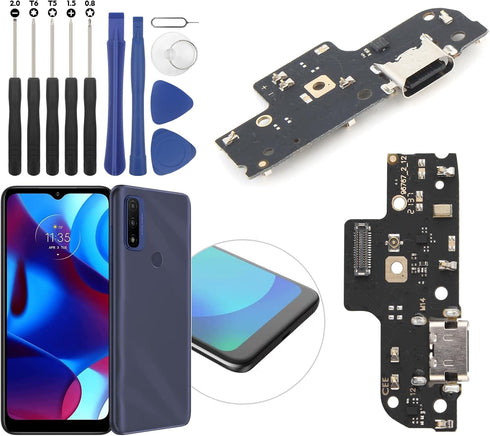 Dock Connector Replacement for Motorola Moto G Pure USB Charging Port Flex Cable with Tools
