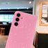 Compatible with Samsung Galaxy S23 FE Case, Cute Neon Bright Color Glitter Bling Thin Slim Shockproof Case, Pink