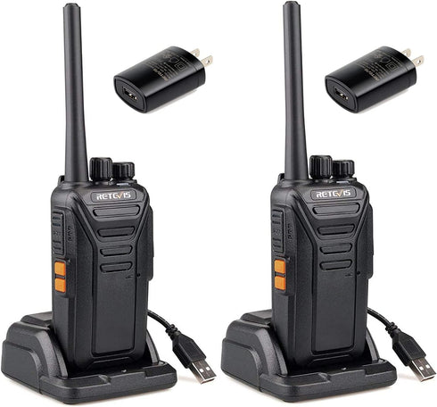 Retevis RT27 Rechargeable Walkie Talkies for Adults, 2 Way Radios for Family Hiking, Camping (2 Pack)