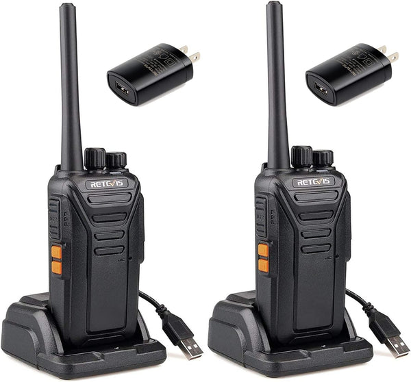 Retevis RT27 Rechargeable Walkie Talkies for Adults, 2 Way Radios for Family Hiking, Camping (2 Pack)