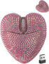 SHARE SUNSHINE Wireless Bluetooth Mouse Cute Pink Love Heart Shinning Led Light Silent Portable