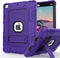 iPad Mini 4/5 Case, Hybrid Three Layer Armor Shockproof Cover with Kickstand, 7.9 Inch (Purple+Black)