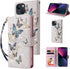 UEEBAI Wallet Case for iPhone 15, PU Leather Phone Cover Kickstand RFID Blocking