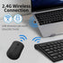Wireless Keyboard and Mouse Combo, Silent Full-Size Computer Keyboard with Calculator Button, 2400 DPI Mouse, Slim USB