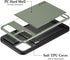 Vofolen Compatible with iPhone 12 Pro Max Case - 5G Wallet Cover with Credit Card Holder Slot, Army Green