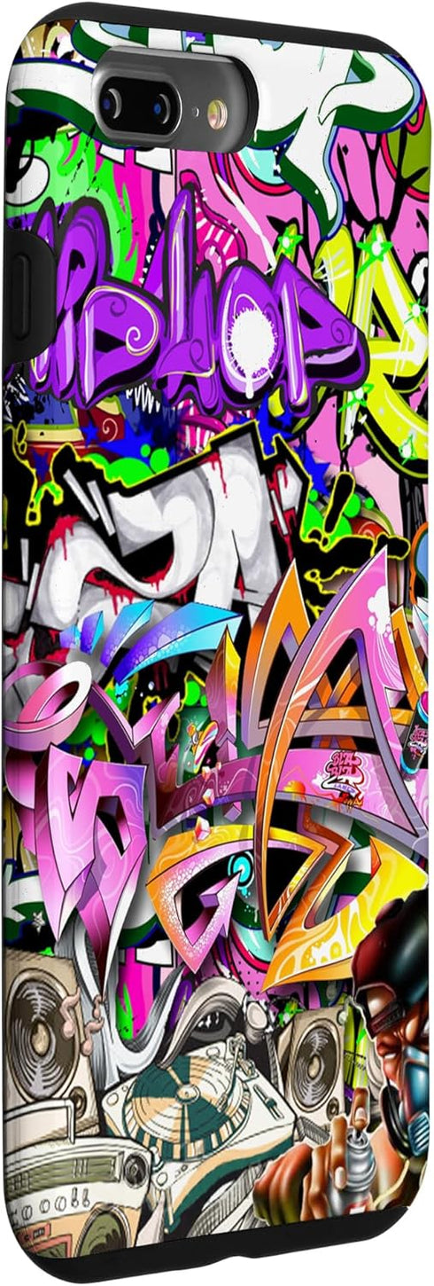Colorful Urban Hip Hop Case for iPhone 7 Plus/8 Plus Graffiti Street Art