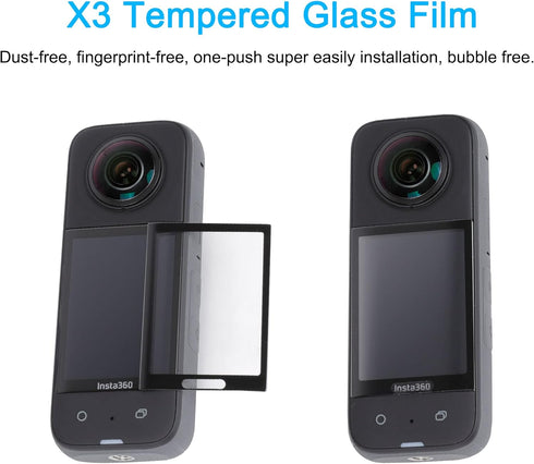 PellKing Camera Protective Accessories Kit for Insta360 X3, Bundle with Lens Guard and Screen Protectors