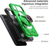 TJS Compatible Case for Cricket Icon 5 & AT&T Motivate 4, Heavy Duty Drop Protection Cover with Tempered Glass (Green)