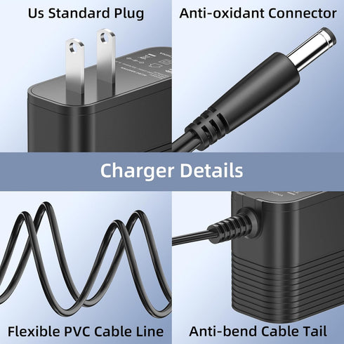 Power Cord for Homeika Cordless Vacuum H016 HA016, 26.5V Charger Compatible with Homeika 20Kpa Powerful Suction