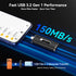 LINTYLE 128GB 3.2 1/USB 3.1 1 150MB/s 2-in-1 15/16/17, (1 Pack) USB C Flash Drive Dual USB Gen Gen Type C & USB A Thumb